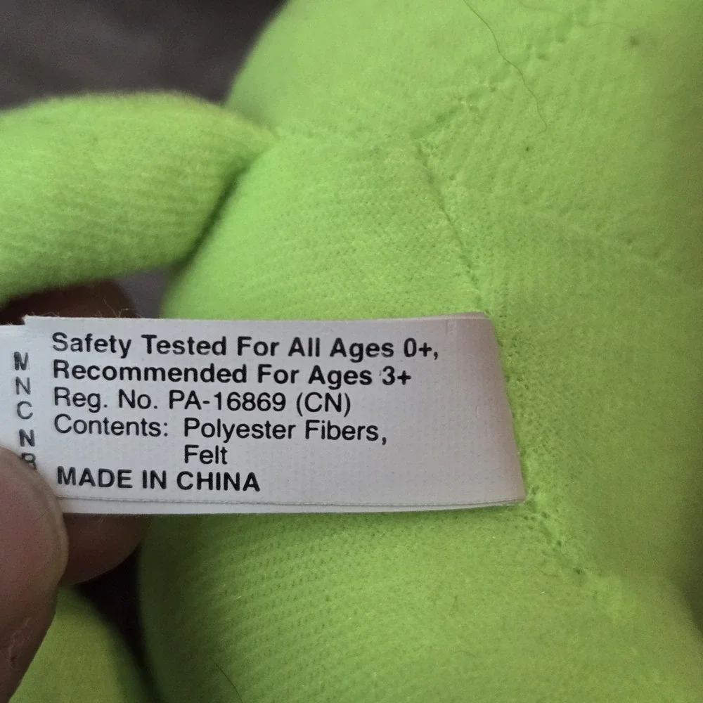 NEW Scooby Doo Neon Green Plush Stuffed Animal 9